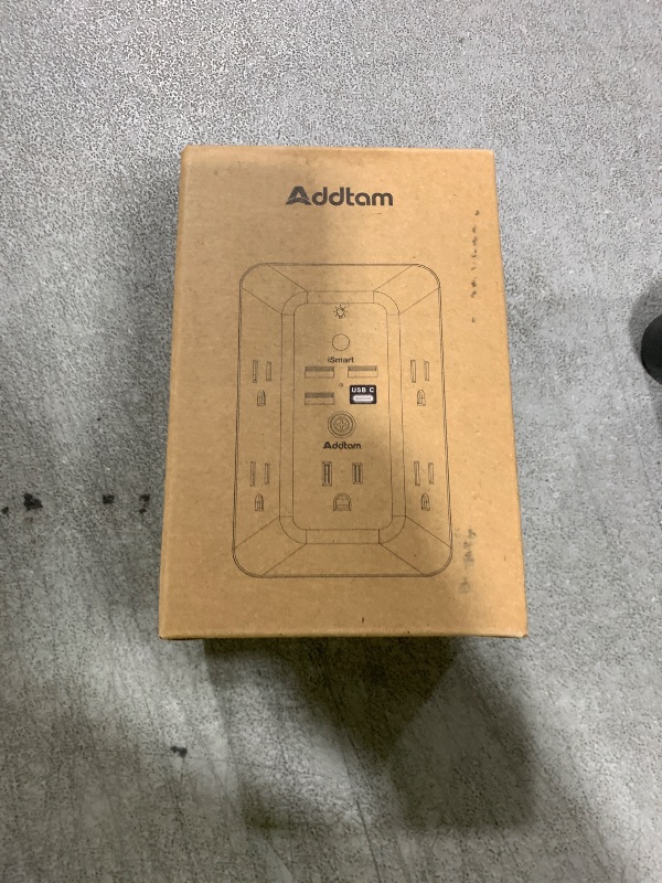 Photo 1 of Surge Protector, Outlet Extender with Night Light, Addtam 5-Outlet Splitter and 4 USB Ports(1 USB C), Multi Plug Wall Outlet for Home Office Dorm Room Essentials
