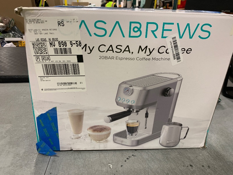 Photo 1 of CASABREWS 3700 Gense Espresso Machine 20 Bar, Stainless Steel Espresso Maker With Steam Milk Frother, Coffee Machine Cappuccino Latte Machine With 43.9 oz Removable Water Tank