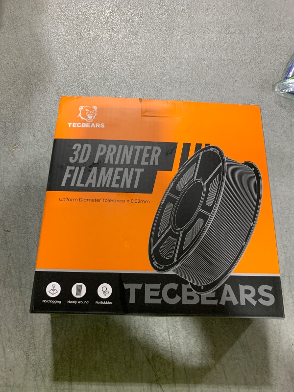 Photo 1 of TECBEARS Rapid PETG Filament 1.75mm?High Speed 50-600mm/s 3D Printer Filament, High Toughness Matte PETG, Orange 1KG