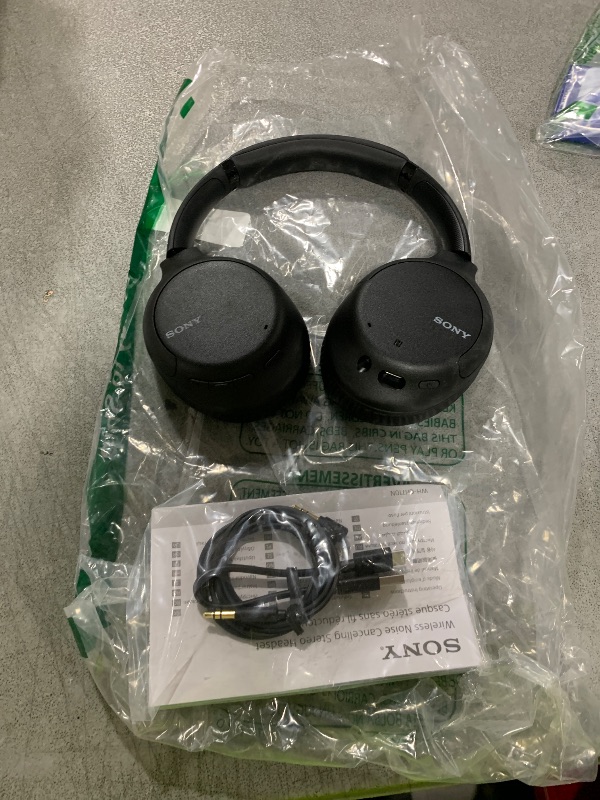 Photo 1 of Sony Noise Cancelling Headphones WHCH710N: Wireless Bluetooth Over the Ear Headset with Mic for Phone-Call, Black