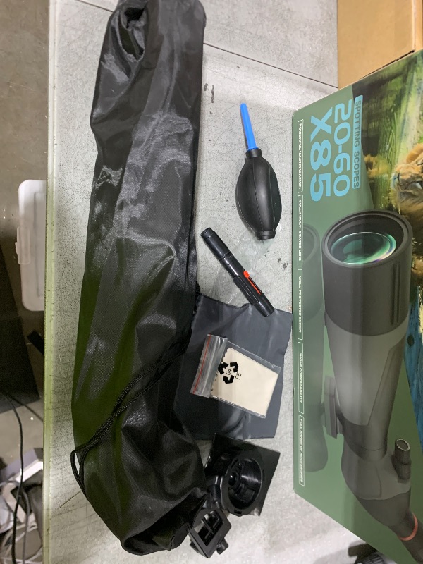 Photo 1 of Gosky 20-60x85 Spotting Scope with Full Size Tripod, Phone Adapter and Cleaning Kit, Spotting Scopes for Bird Watching, Wildlife Viewing?Portable with Carrying Bag