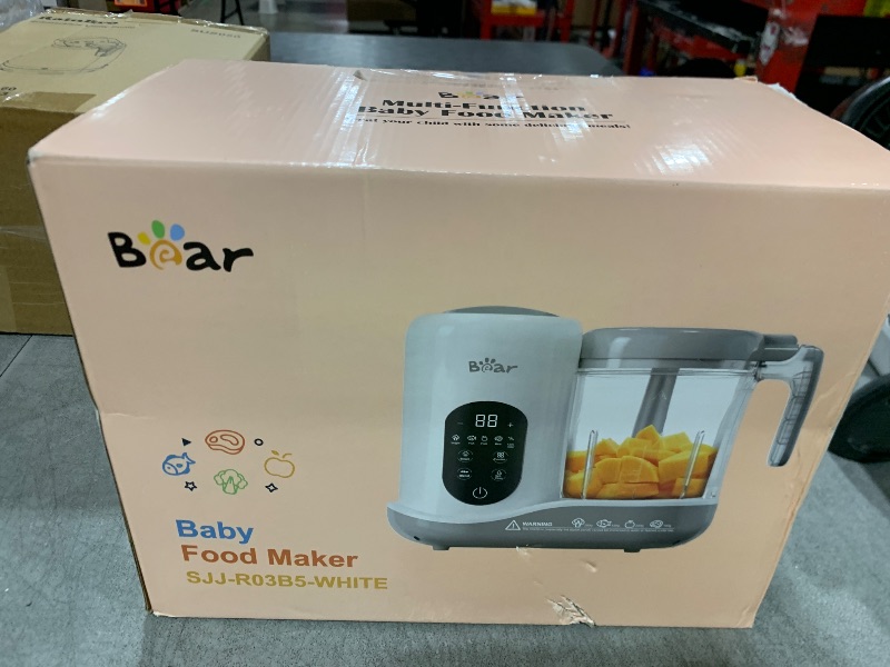 Photo 1 of BEAR 2024 Baby Food Maker | One Step Baby Food Processor Steamer Puree Blender | Auto Cooking & Grinding | Baby Food Puree Maker with Self Cleans | Touch Screen Control, White