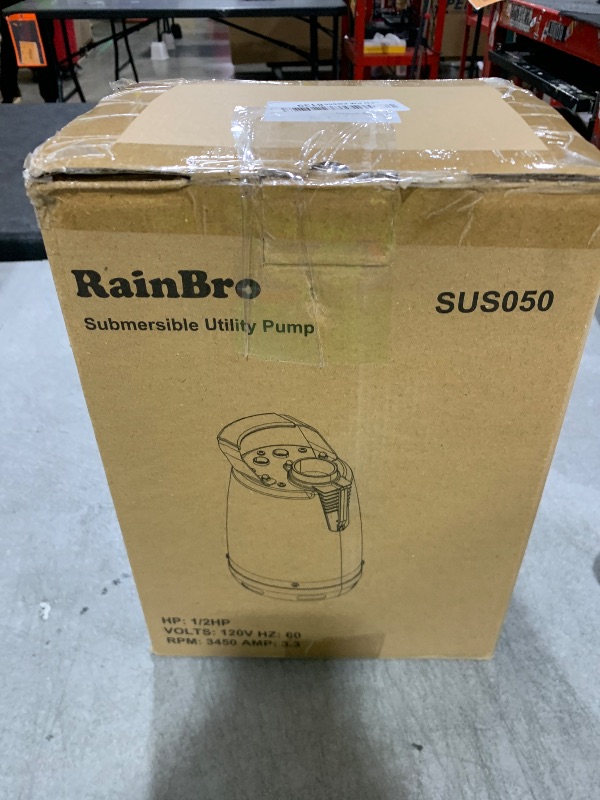 Photo 1 of Submersible Sump Pump, Clean/Dirty Water Pump, Portable Utility Pump, 25-Foot Cord, Ideal for Swimming Pool, Garden Pond, Basement, and Flood Relief Drainage