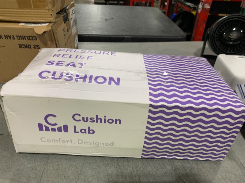 Photo 1 of Cushion Lab Patented Pressure Relief Seat Cushion for Long Sitting Hours on Office & Home Chair - Extra-Dense Memory Foam for Soft Support. Car Pad for Hip, Tailbone, Coccyx, Sciatica - Black