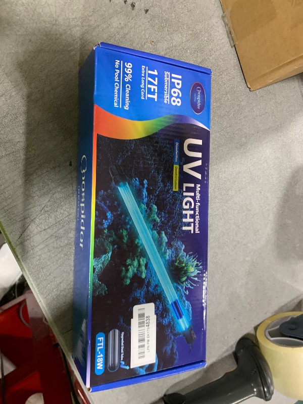 Photo 1 of 18W Aquarium UV Light for 100-1000 Gallon, UV Pond Water Clarifier for Koi Pond, Swimming Pool, Spa, Large Fish Tank, Cold Plunge UV Light for Pond Algae Control