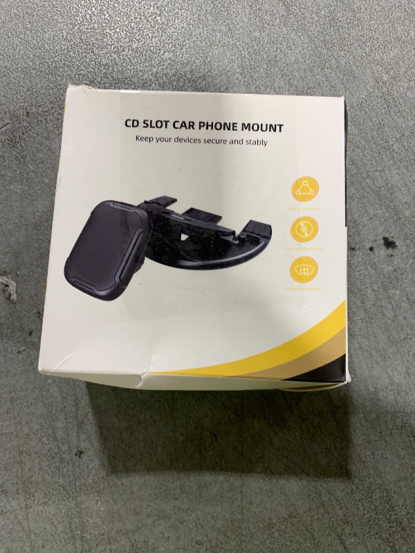 Photo 1 of XINLIYA Car Phone Holder for CD Slot, Cell Phone Mount for CD Player, Magnetic or One Button Release, Silicone Pad Protection and 360° Rotation, Compatible with All Android, Smartphones (Magnetic)
