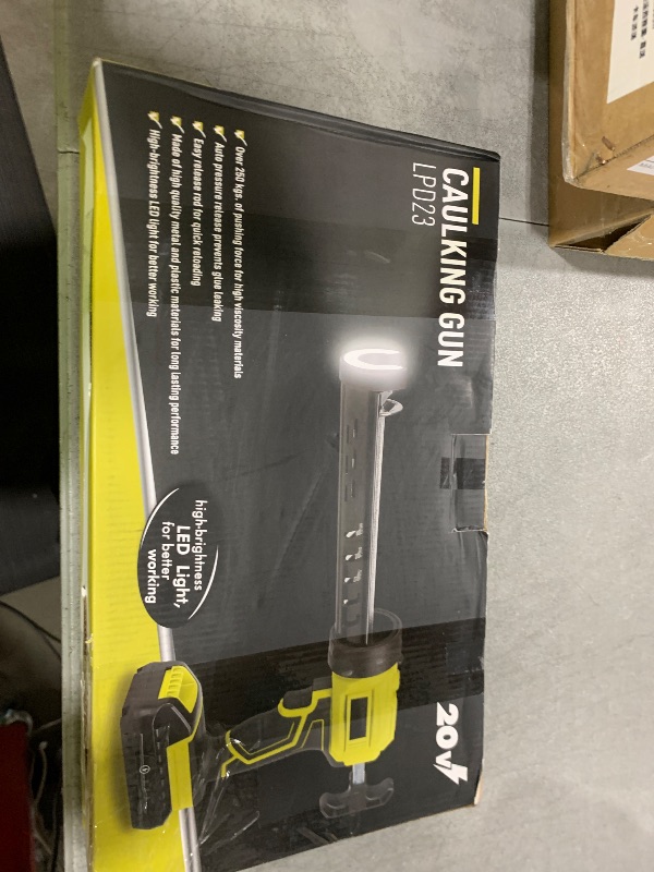 Photo 1 of Cordless Caulking Gun for DeWalt 20V Max Battery, 10 Oz/300ml Electric Silicone Gun,with LED Light,4 Adjustable Speed for Filling, Sealing, Repair?NO BATTERY?