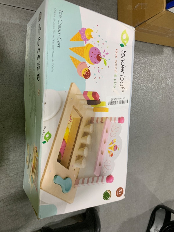 Photo 1 of 15 Pc Ice Cream Cart - Includes Ice Cream Cones, Popsicles, Scooper and Cart - Made with Premium Materials and Craftsmanship - Encourage Role Play and Develops Social Skills - for Children 3+