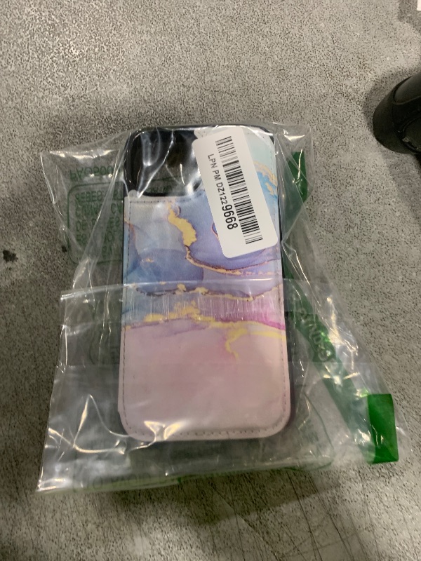 Photo 1 of HAOPINSH for iPhone 13 Case Wallet with Card Holder, Pink Blue Marble Pattern Back Flip Folio PU Leather Kickstand Card Slots Case for Women Girls, Double Magnetic Clasp Shockproof Cover 6.1"