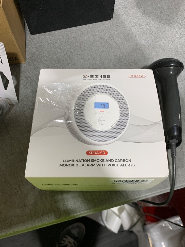Photo 1 of X-Sense Combination Smoke and Carbon Monoxide Detector with Voice Alerts, Smoke Detector Carbon Monoxide Detector Combo with Replaceable Battery, XP0A-SR, 3-Pack