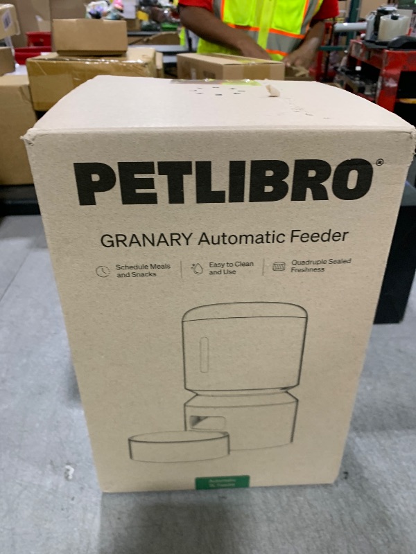 Photo 1 of PETLIBRO Automatic Cat Feeder, Automatic Dog Food Dispenser with Freshness Preservation, Timed Pet Feeders for Dry Food, Up to 50 Portions 6 Meals Per Day, Granary Black