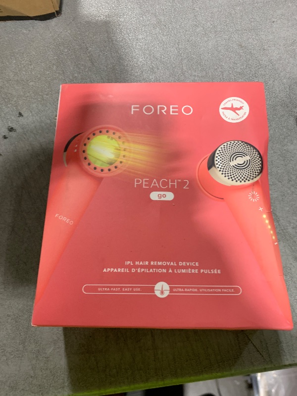 Photo 1 of FOREO Peach 2 go IPL Hair Removal Device - Travel-Friendly Permanent Hair Removal - Laser Hair Removal - Body & Face - Painless Hair Removal - Skin Cooling & Silicone Shield - Customizable - Coral