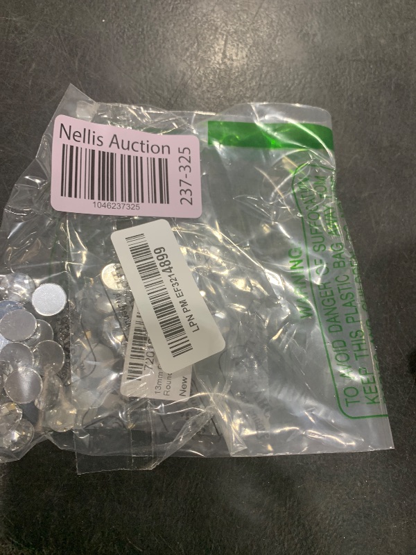 Photo 1 of Allstarco 13mm Flat Back Round Acrylic Rhinestones Plastic Gems for Jewelry Making Costume Jewels Cosplay Embelishments - 50 Pieces (Crystal Clear H102)