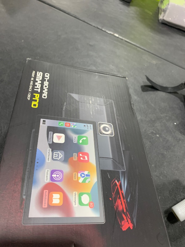 Photo 1 of Wireless CarPlay Screen - 9'' Portable Car Stereo with 4K Dash Cam, 1080P Backup Camera, Satellite Radio, Apple CarPlay & Android Auto, GPS Navigation/AirPlay/Voice Control