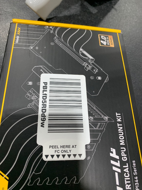 Photo 1 of EZDIY-FAB Vertical GPU Mount with High-Speed PCIE 4.0 Riser Cable, ARGB Module, 115mm/4.52in Flexible Extension, 90 Degree Connector, Only Compatible to Full-Opened PCIe Slots-White-YIHPI344-3
