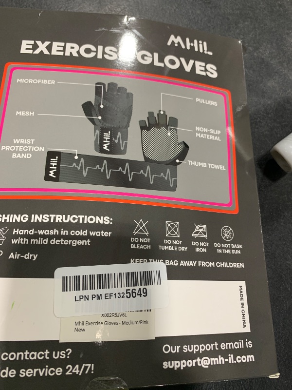 Photo 1 of MhIL Workout Gloves for Women – Breathable Gym Gloves for Women with Palm Protection and Enhanced Grip – Padded Weight Lifting Glove for Womens with Wrist Wraps Support Weightlifting Exercise Cycling