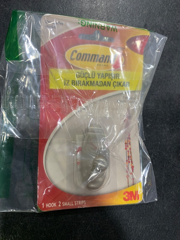Photo 1 of Command 17062BN Wall Hooks, Small, Brushed Nickel