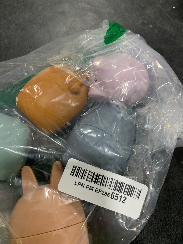 Photo 1 of Rayplay Silicone Bath Toys: Set of Five Collapsible Animals, Dishwasher Safe, Food-Grade Silicone, Cute Neutral-Colored Pool Toys