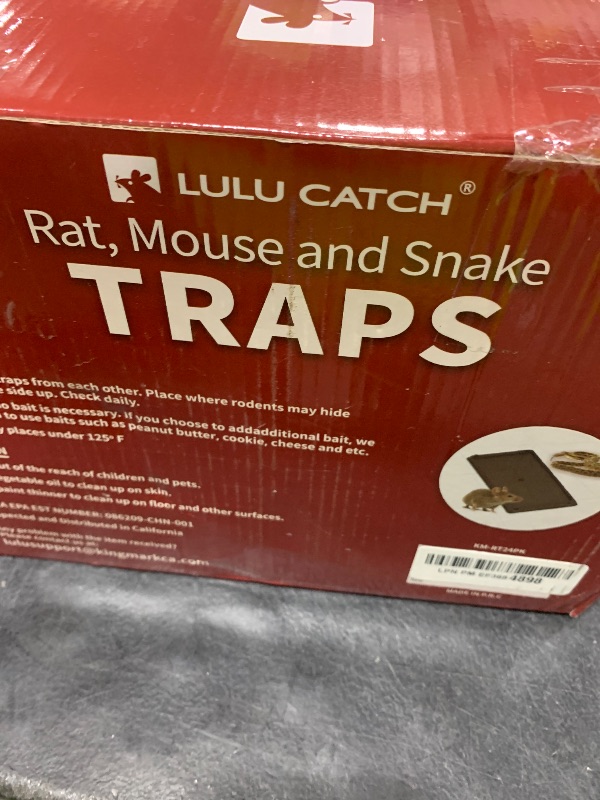 Photo 1 of LULUCATCH Super Glue Traps 24 Pack for Mice & Snakes, Larger, Heavier Sticky Traps with Non-Toxic Glue. Sticky Mouse Traps Indoor, Easy to Set, Pet Safe Pest Control