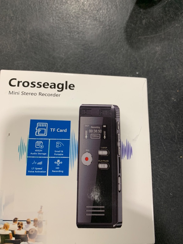 Photo 1 of 64GB Digital Voice Activated Recorder with Playback - 4552 Hours Audio Recording Device, 3072Kpbs HD Dual MIC Tape Recorder Device for Lecture A-B Repeat, MP3 Player,?64GB TF Card Included?