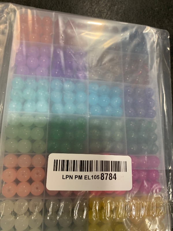 Photo 1 of 10mm Glass Beads for Jewelry Making, 400pcs 24 Colors Crystal Gemstone Beads Bracelet Making Round DIY Craft Beads Suitable for DIY Craft Necklace Bracelet Phone Lanyard Wedding Decor