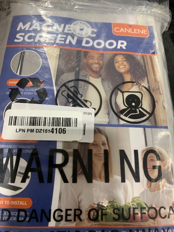 Photo 1 of CANLENE Magnetic Screen Door Left Right Side Opening Polyethylene Terephthalate Mesh Greater Than Fiberglass and Polyester Easy Install