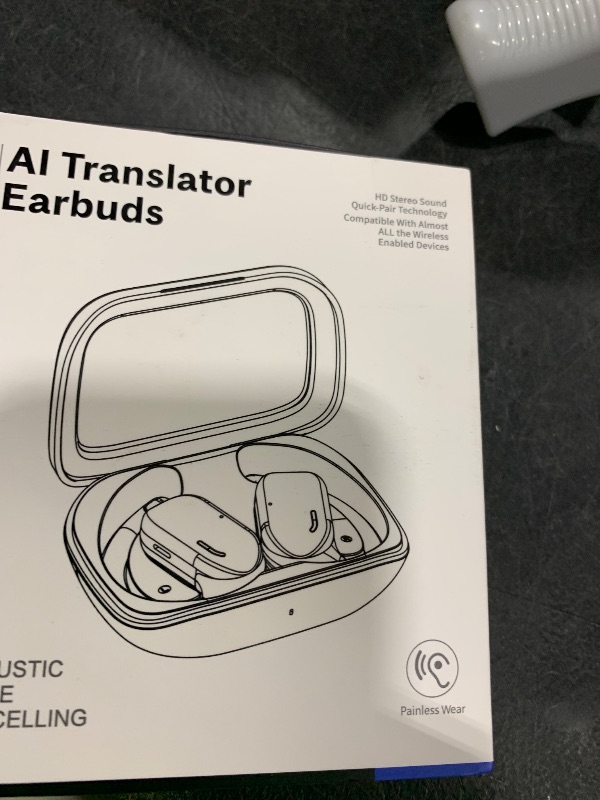 Photo 1 of AI Language Translator Earbuds, OWS Real-Time 3-in-1 Translation Earbuds 144 Languages & Accents, Translation Device for Travel Business Learning, Black