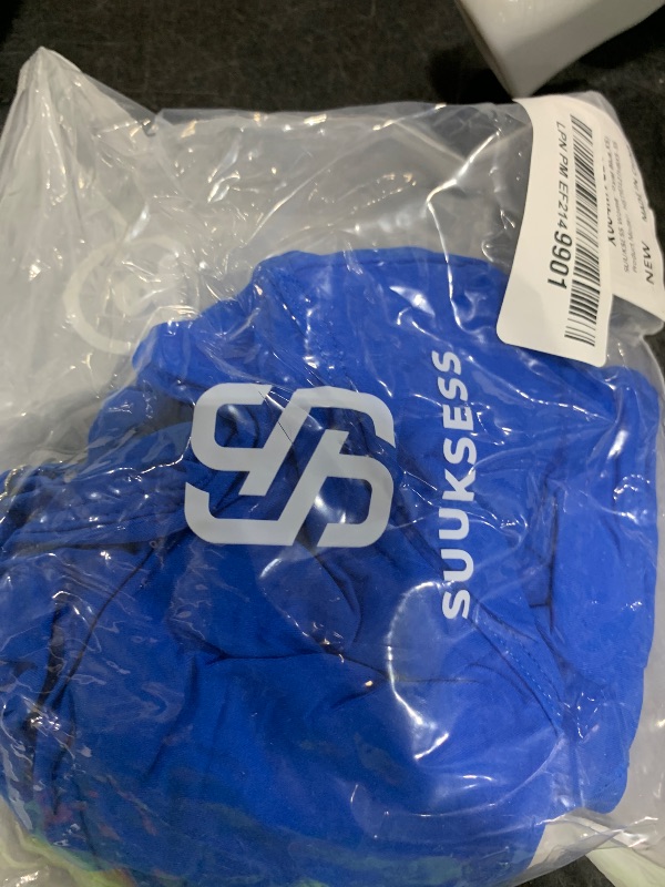 Photo 1 of SUUKSESS Women Sexy Deep V Neck Sleeveless Fitted Basic Tops Y2K Going Out Crop Tank Top Camisole (Royal Blue,XS)