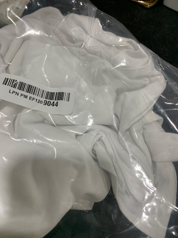 Photo 1 of Womens Short Sleeve 2025 Summer Tops Trendy Tank Tops V Neck Loose Fit Shirts White S