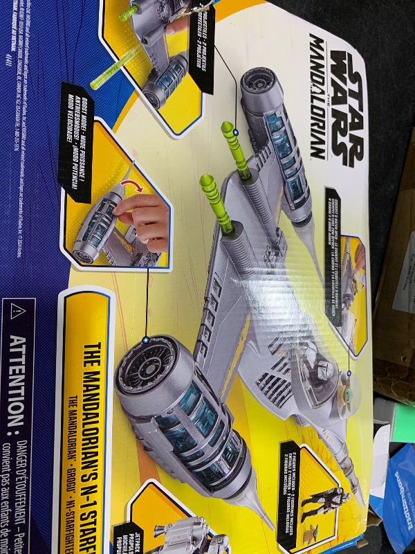 Photo 1 of STAR WARS Epic Hero Series The Mandalorian's N-1 Starfighter Ship, 4-Inch Scale Grogu & Mandalorian Action Figures, Toys for Boys & Girls Ages 4+