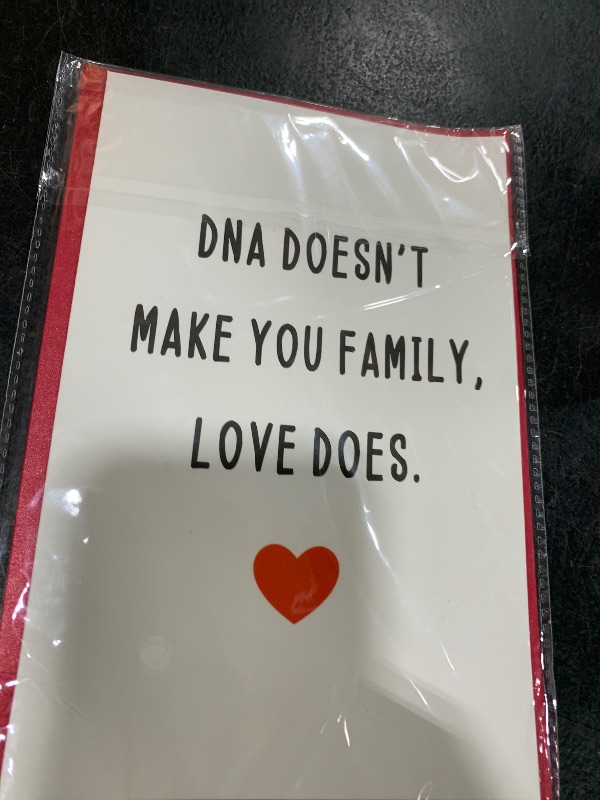 Photo 1 of Zyulin Funny Bonus Dad Card for Fathers Day, Fathers Day Gift for Stepdad, Dad Birthday Gifts from Stepdaughter Stepson, Step Father's Day Card, Dna Doesn't Make You Family, Love Does