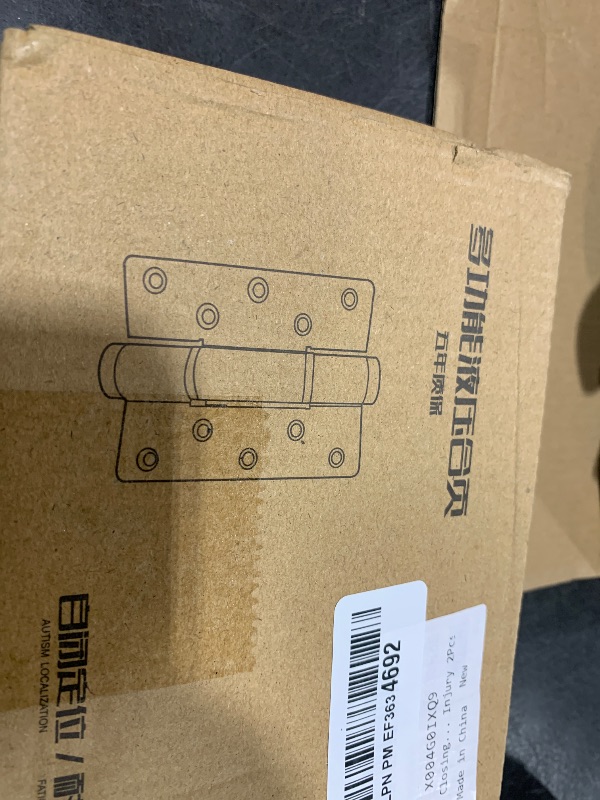 Photo 1 of Self Closing Door Hinge with Silent Hydraulic Buffering, Adjustable Door Closer Tension and Speed, Spring Loaded Hinges 5.5 Inch, 175°Open, Space Aluminum, Anti Pinch Injury 2Pcs