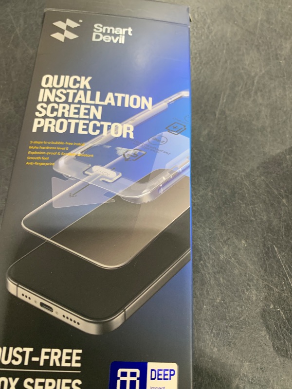 Photo 1 of SMARTDEVIL 2 Pack Screen Protector for iPhone 16 Pro (6.3 Inch) Tempered Glass, HD Clear Film, Easy Installation, Dust-Free & Bubble-Free
