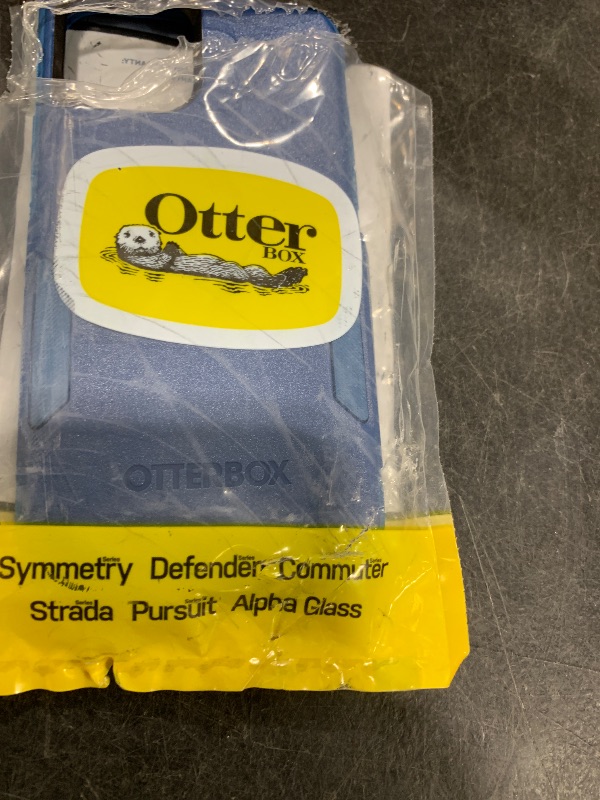 Photo 1 of OtterBox iPhone 12 & iPhone 12 Pro Commuter Series Case - Bespoke Way (Blazer Blue/Stormy SEAS Blue), Slim & Tough, Pocket-Friendly, with Port Protection