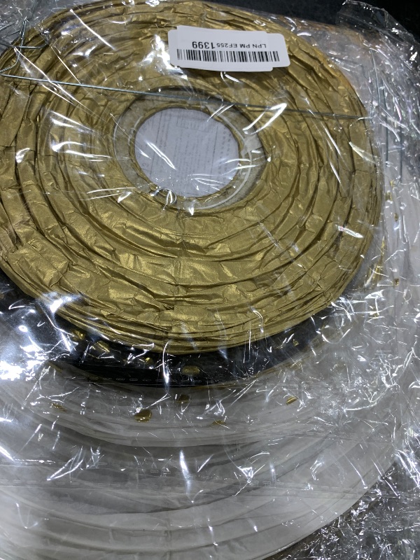 Photo 1 of 12 Pcs Black and Gold Paper Lanterns, Hanging Paper Lanterns, Paper Lanterns Party Decorations for Graduation, Anniversary, New Year's and Birthday Parties (Black Gold)
