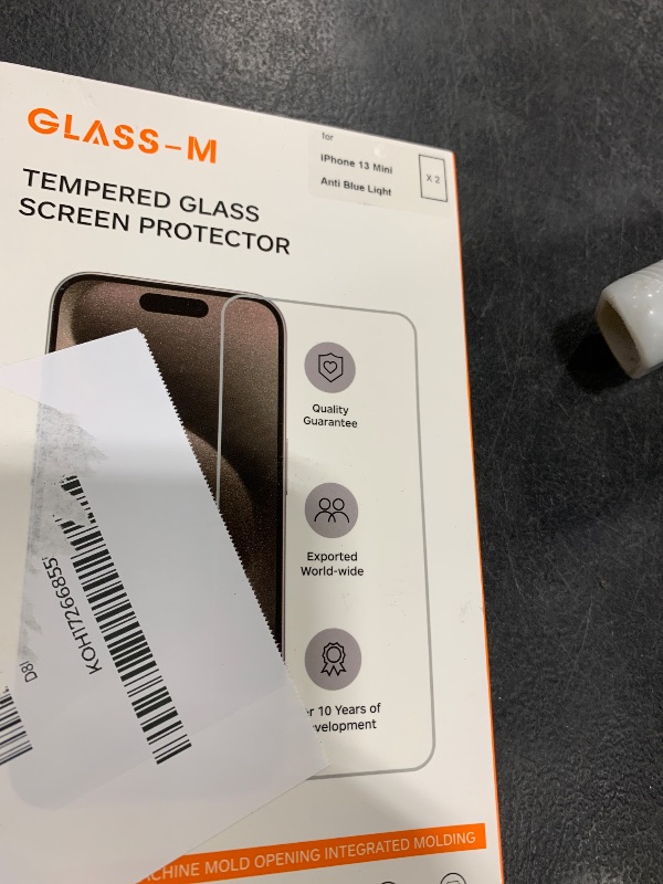 Photo 1 of GLASS-M Anti-Blue Light Screen Protector for iPhone 13 Mini, Eye Protection 9H Tempered Glass, Full Coverage Anti Blue Ray Glass Screen Cover, Blue Light Blcoking Film - 2 Pack