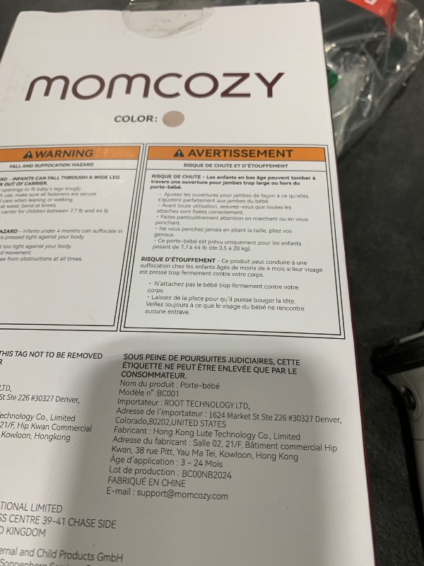 Photo 1 of Momcozy Baby Carrier - Ergonomic, Cozy and Lightweight Carrier for 7-44lbs, Effortless to Put On, Ideal for Hands-Free Parenting, Enhanced Lumbar Support, Purehug for Infant to Toddler, Khaki
