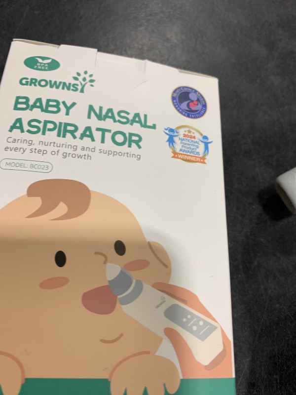 Photo 1 of GROWNSY Nasal Aspirator for Baby, Electric Baby Nose Sucker with Larger Suction Chamber and More Powerful Suction, Automatic Nose Cleaner with Music and Light Soothing Function