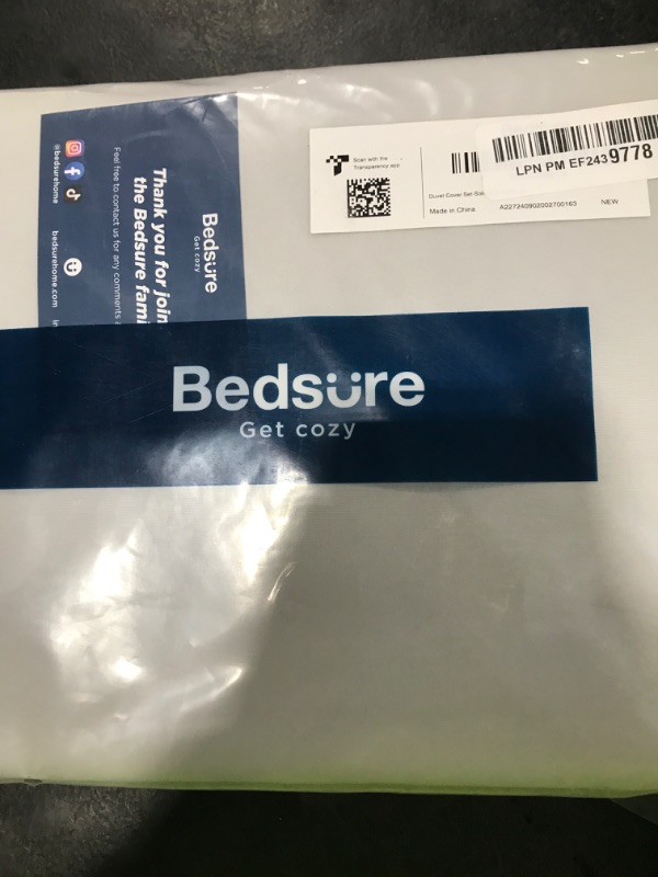 Photo 1 of Bedsure Duvet Cover Queen Size - Soft Double Brushed Bedding Set for Kids & Adults, Zipper Closure, 3 Pieces, Includes 1 Duvet Cover (90"x90") & 2 Pillow Shams, NO Comforter, Silver Grey