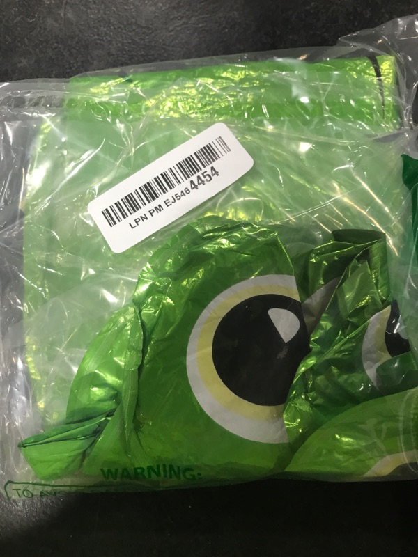 Photo 1 of 4PCS Large Green Frog Mylar Foil Balloons for Animal Themed Birthday Party Decoration Supplies