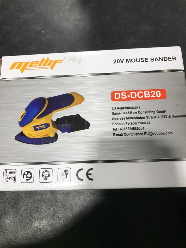 Photo 1 of Mellif Cordless Detail Sander Compatible with Dewalt 20V MAX Battery (Tool Only), Brushless Corner Sander with 12,000 OPM Speed, 10PCS Sandpapers, Dust Collector, for Tight Space, Metal, Woodworking