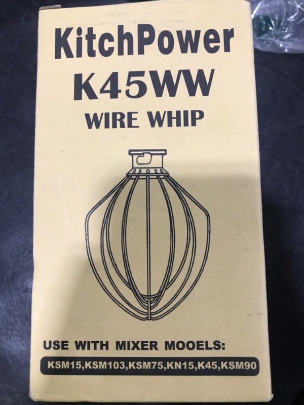 Photo 1 of KITCHPOWER K45WW Wire Whip Attachment for Tilt-Head Stand Mixer Stainless Steel Egg Cream Stirrer, Flour Cake Balloon Whisk
