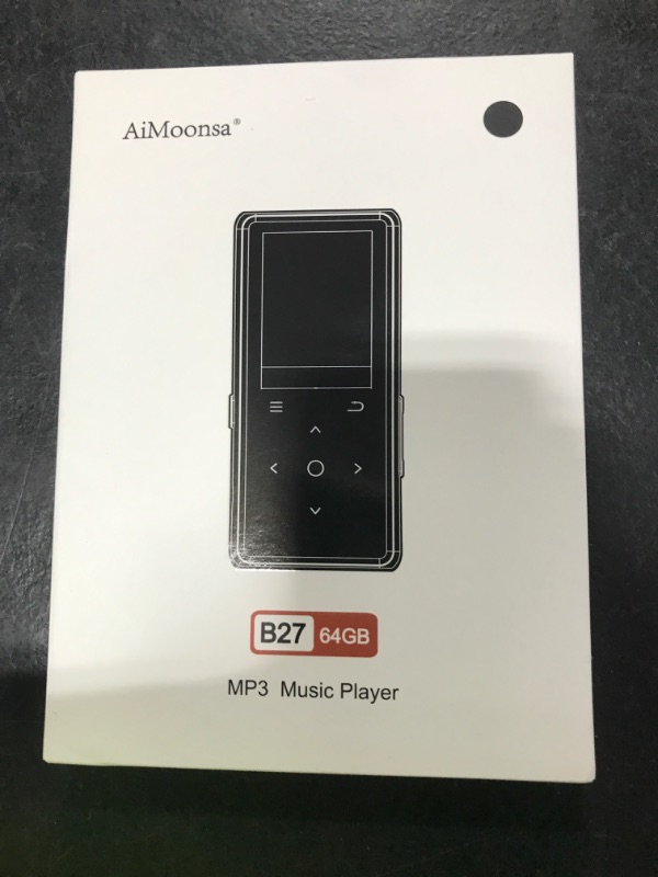 Photo 1 of 64GB MP3 Player with Bluetooth 5.2, AiMoonsa Music Player with Built-in HD Speaker, FM Radio, Voice Recorder, HiFi Sound, E-Book, Earphones Included