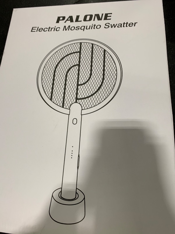 Photo 1 of PALONE Electric Fly Swatter 4000V Bug Zapper Racket 2 in 1 Fly Swatter with 1200mAh Battery Rechargeable Mosquito Killer Lamp with 3 Layers Safety Mesh for Indoor and Outdoor
