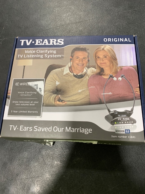 Photo 1 of TV EARS Analog Wireless Headset System, Wireless Headset, Ideal for Seniors & those with Hearing Difficulties, Plug N' Play RF Transmitter with Earbuds, Compatible with Analog TV - 5.0GHz