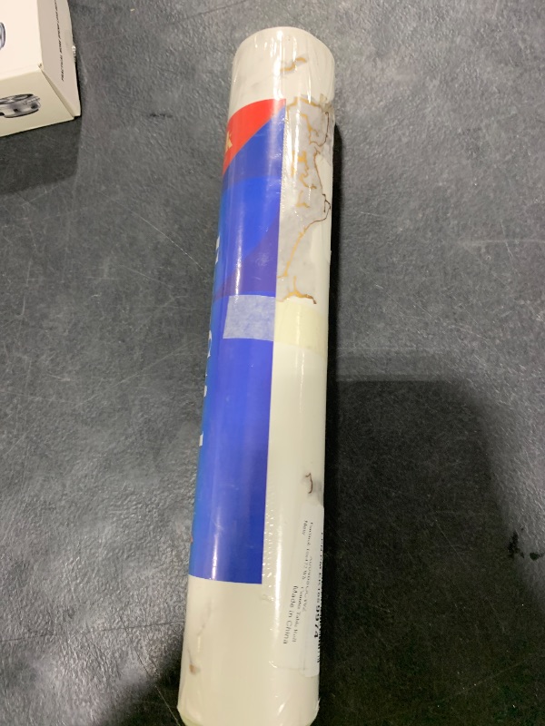 Photo 1 of FunStick 16x472 White and Gold Marble Countertop Contact Paper Waterproof White Marble Wallpaper Peel and Stick Vinyl Countertop Wall Paper Marble Contact Paper for Kitchen Bathroom Counter Table Roll