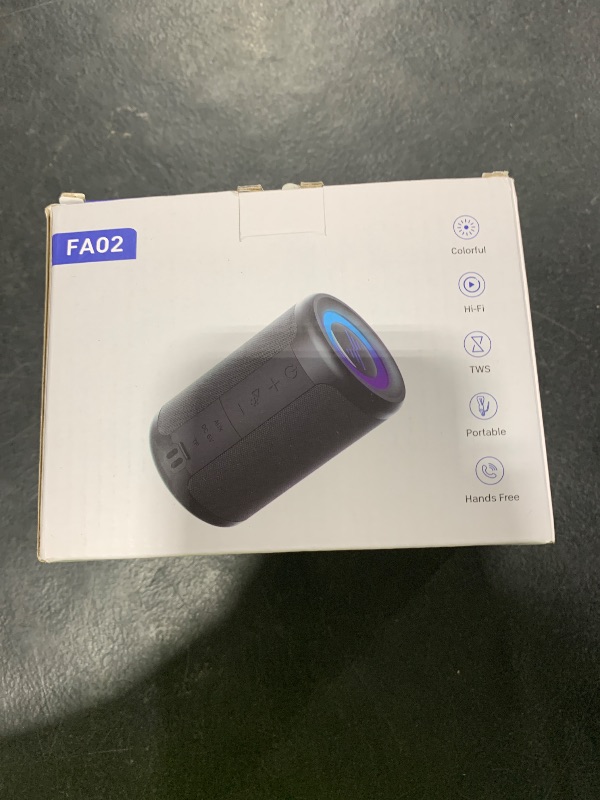 Photo 1 of LENRUE Small Portable Bluetooth Speaker with Lights, TWS Stereo Surround Sound, Type C Powered, Bluetooth 5.3, AUX TF Card Input, Wireless for Outdoor Home, Coolest Gifts