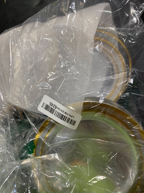 Photo 1 of I00000 100Pcs Small Clear Gold Dessert Plates,Clear Disposable Plates with Gold Rim 7 Inch,Premium Hard Fancy Small Plates,Perfect for Birthday and Wedding