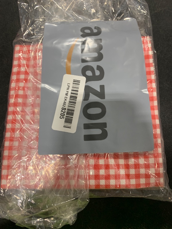 Photo 1 of Gatherfun Disposable Red and White Gingham Paper Napkins (Pack of 50)