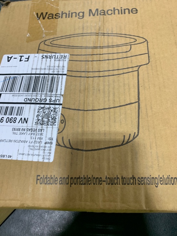 Photo 1 of Portable Washing Machine, 15L Upgraded Mini Washer with Spin Basket Laundry Machine, 3 Cleaning Modes Suitable for Small Clothes, Foldable Design Ideal for Apartment, Home, Hotel